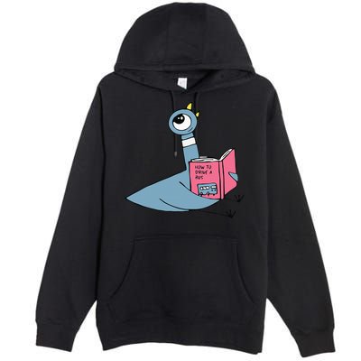 Driven To Read Pigeon Library Reading Books Reader Premium Pullover Hoodie