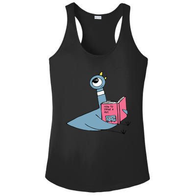 Driven To Read Pigeon Library Reading Books Reader Ladies PosiCharge Competitor Racerback Tank