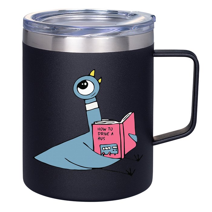 Driven To Read Pigeon Library Reading Books Reader 12oz Stainless Steel Coffee Mug