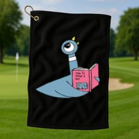 Driven To Read Pigeon Library Reading Books Reader Golf Towel