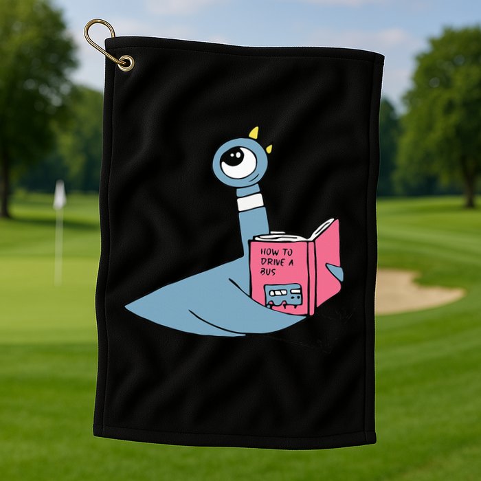Driven To Read Pigeon Library Reading Books Reader Golf Towel