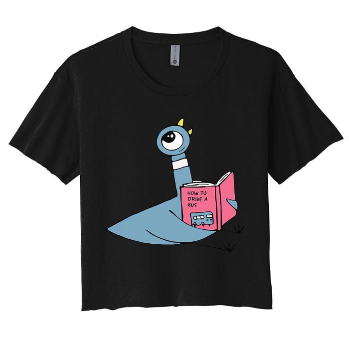Driven To Read Pigeon Library Reading Books Reader Crop Top