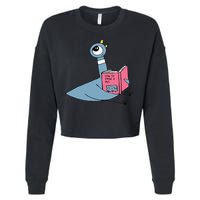 Driven To Read Pigeon Library Reading Books Reader Cropped Pullover Crew