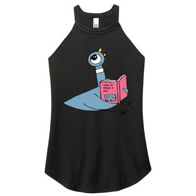 Driven To Read Pigeon Library Reading Books Reader Women's Perfect Tri Rocker Tank