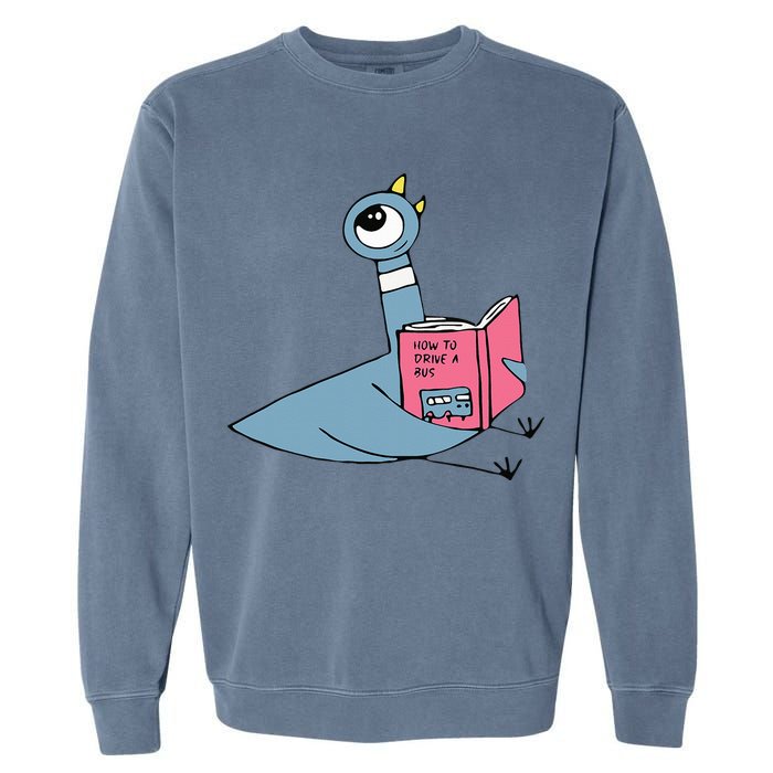 Driven To Read Pigeon Library Reading Books Reader Garment-Dyed Sweatshirt