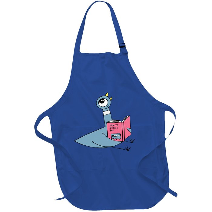 Driven To Read Pigeon Library Reading Books Reader Full-Length Apron With Pockets