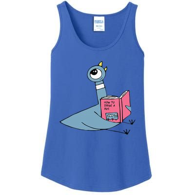 Driven To Read Pigeon Library Reading Books Reader Ladies Essential Tank