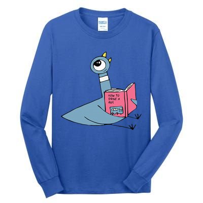 Driven To Read Pigeon Library Reading Books Reader Tall Long Sleeve T-Shirt