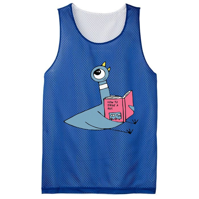 Driven To Read Pigeon Library Reading Books Reader Mesh Reversible Basketball Jersey Tank