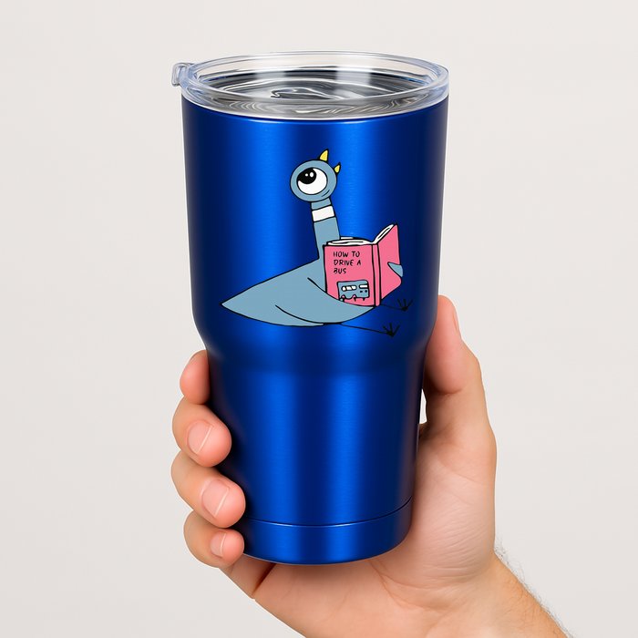 Driven To Read Pigeon Library Reading Books Reader Tumbler