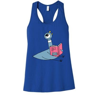 Driven To Read Pigeon Library Reading Books Reader Women's Racerback Tank