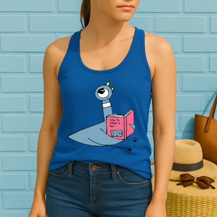 Driven To Read Pigeon Library Reading Books Reader Womens Tank Top