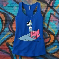 Driven To Read Pigeon Library Reading Books Reader Womens Tank Top
