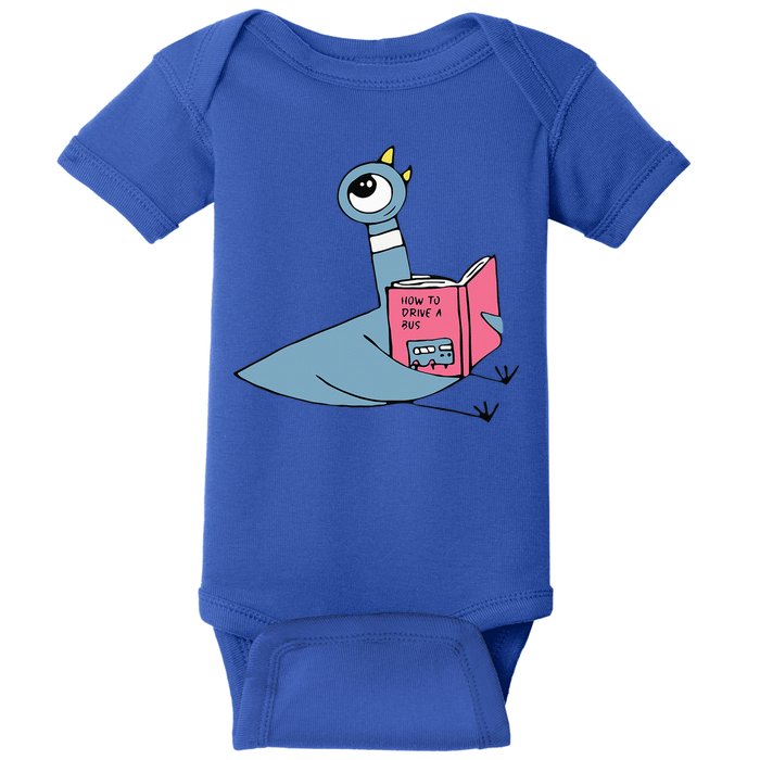 Driven To Read Pigeon Library Reading Books Reader Baby Bodysuit