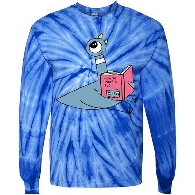 Driven To Read Pigeon Library Reading Books Reader Tie-Dye Long Sleeve Shirt