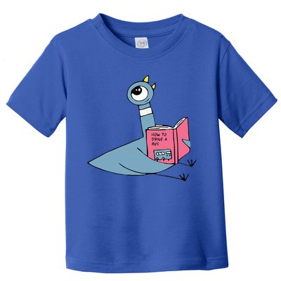 Driven To Read Pigeon Library Reading Books Reader Toddler T-Shirt