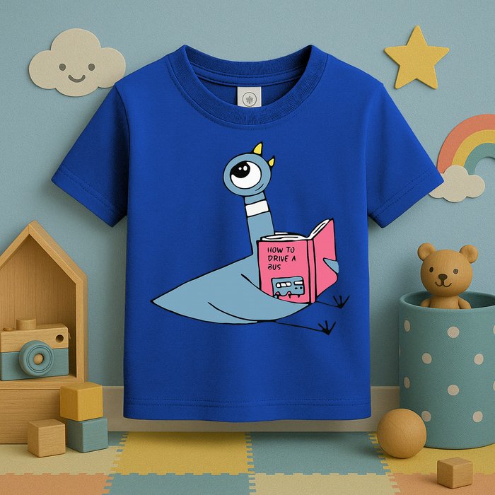 Driven To Read Pigeon Library Reading Books Reader Toddler T-Shirt