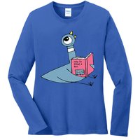 Driven To Read Pigeon Library Reading Books Reader Ladies Long Sleeve Shirt