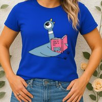 Driven To Read Pigeon Library Reading Books Reader Womens T-Shirt