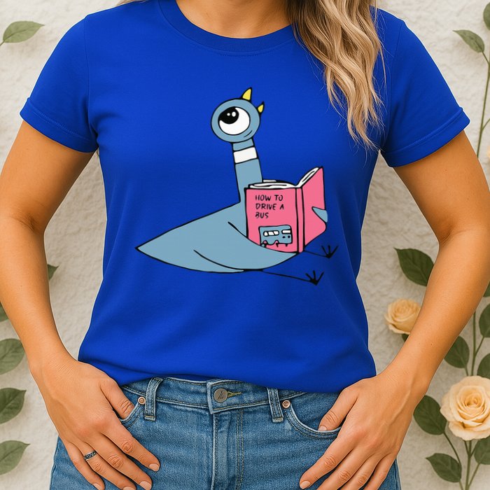 Driven To Read Pigeon Library Reading Books Reader Womens T-Shirt