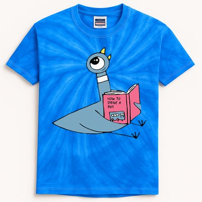 Driven To Read Pigeon Library Reading Books Reader Kids Tie-Dye T-Shirt