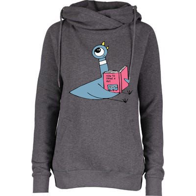 Driven To Read Pigeon Library Reading Books Reader Womens Funnel Neck Pullover Hood