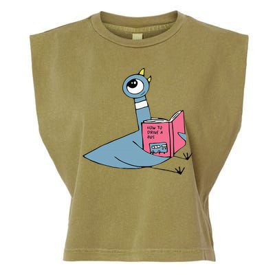 Driven To Read Pigeon Library Reading Books Reader Garment-Dyed Women's Muscle Tee
