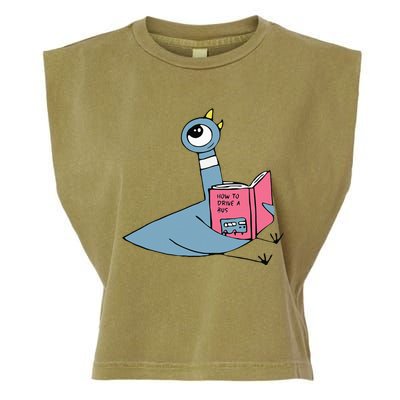 Driven To Read Pigeon Library Reading Books Reader Garment-Dyed Women's Muscle Tee