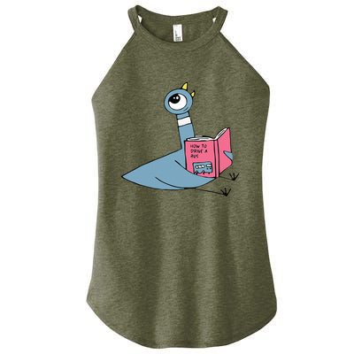 Driven To Read Pigeon Library Reading Books Reader Women's Perfect Tri Rocker Tank