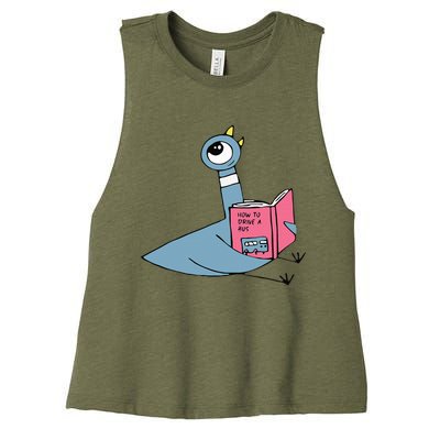 Driven To Read Pigeon Library Reading Books Reader Women's Racerback Cropped Tank