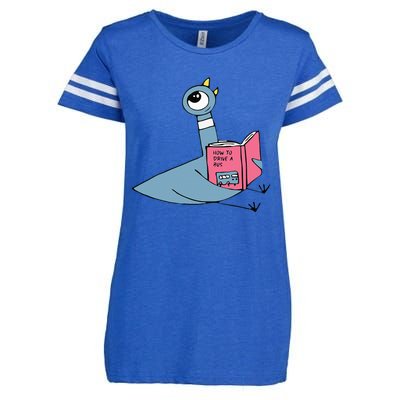 Driven To Read Pigeon Library Reading Books Reader Enza Ladies Jersey Football T-Shirt