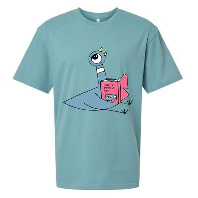Driven To Read Pigeon Library Reading Books Reader Sueded Cloud Jersey T-Shirt