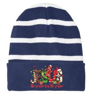 Dtf Transfers Ready To Press Transfers Heat Transfer Direct To Film Striped Beanie with Solid Band