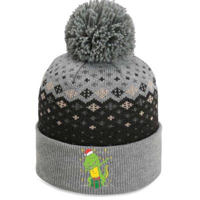 Dabbing T Rex Dinosaur Xmas Toddler Boys Christmas Dino Cute Gift The Baniff Cuffed Pom Beanie