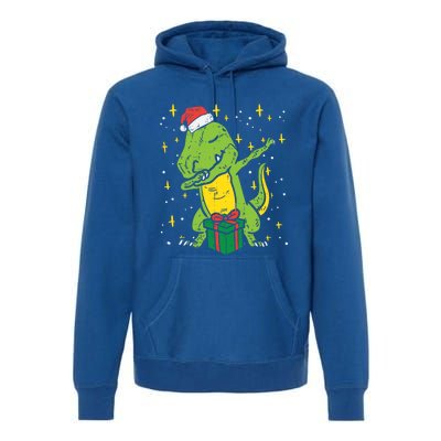 Dabbing T Rex Dinosaur Xmas Toddler Boys Christmas Dino Cute Gift Premium Hoodie