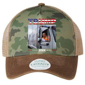 Donald Trump Rides Garbage Truck Garbage Truck Trump 2024 Legacy Tie Dye Trucker Hat