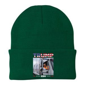 Donald Trump Rides Garbage Truck Garbage Truck Trump 2024 Knit Cap Winter Beanie