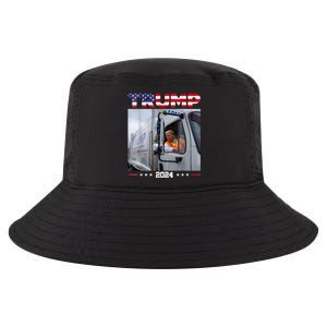 Donald Trump Rides Garbage Truck Garbage Truck Trump 2024 Cool Comfort Performance Bucket Hat