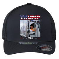 Donald Trump Rides Garbage Truck Garbage Truck Trump 2024 Flexfit Unipanel Trucker Cap