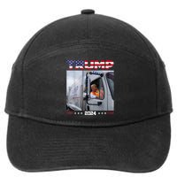 Donald Trump Rides Garbage Truck Garbage Truck Trump 2024 7-Panel Snapback Hat