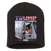 Donald Trump Rides Garbage Truck Garbage Truck Trump 2024 Short Acrylic Beanie