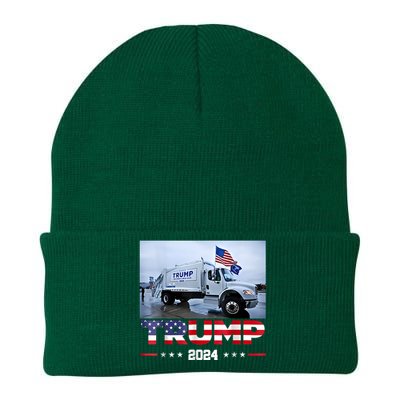 Donald Trump Rides Garbage Truck Garbage Truck Trump 2024 Knit Cap Winter Beanie