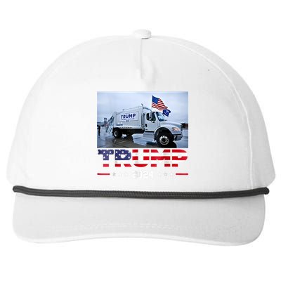 Donald Trump Rides Garbage Truck Garbage Truck Trump 2024 Snapback Five-Panel Rope Hat