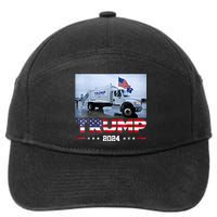 Donald Trump Rides Garbage Truck Garbage Truck Trump 2024 7-Panel Snapback Hat