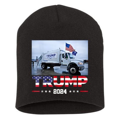 Donald Trump Rides Garbage Truck Garbage Truck Trump 2024 Short Acrylic Beanie