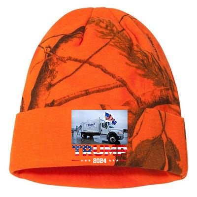 Donald Trump Rides Garbage Truck Garbage Truck Trump 2024 Kati Licensed 12" Camo Beanie