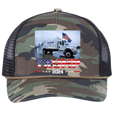 Donald Trump Rides Garbage Truck Garbage Truck Trump 2024 Retro Rope Trucker Hat Cap