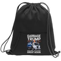 Donald Trump Rides In Garbage Truck Sweatshirt Cinch Pack Bag