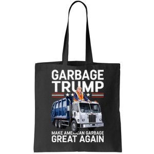 Donald Trump Rides In Garbage Truck Tote Bag