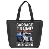 Donald Trump Rides In Garbage Truck Zip Tote Bag